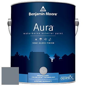 Benjamin Moore Aura 632 Waterborne Exterior Semi-Gloss Finish краска цвет 2127-40 Wolf Gray