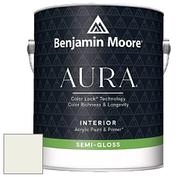 Benjamin Moore Aura 528 Waterborne Interior Semi-gloss Finish краска цвет OC-125 Moonlight White