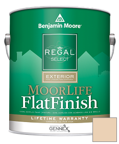 Краска Regal Select Exterior Paint-MoorLife Flat Finish (W105) цвет 1107 Hilton Head Cream
