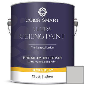 Краска COLOR SMART CS 758 ULTRA CEILING PAINT ультраматовая краска цвет 1459 Metro Gray