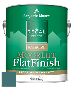 Benjamin Moore W105 Regal Select Exterior Paint-MoorLife Flat Finish краска цвет 2053-30 North Sea Green