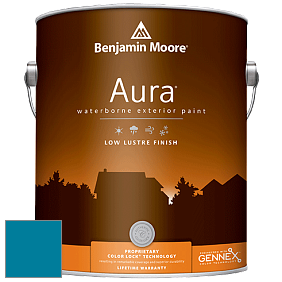 Benjamin Moore Aura 634 Waterborne Exterior Low Lustre Finish краска цвет 2059-30 Laguna Blue