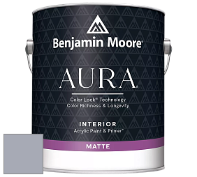 Benjamin Moore Aura 522 Interior Paint - Matte краска цвет 2118-50 Excalibur Gray