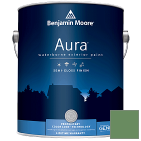 Краска Aura Waterborne Exterior Semi-Gloss Finish (632) цвет 566 Bunker Hill Green