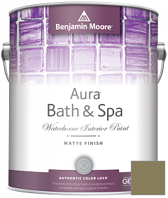Краска Benjamin Moore Aura Bath & Spa Interior Paint Matte Finish (532) цвет 496 Chopped Dill
