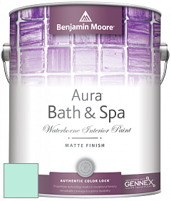 Benjamin Moore Aura 532 Bath & Spa Waterborne Interior Paint Matte Finish краска цвет 2044-60 Crystal Clear