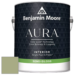 Benjamin Moore Aura 528 Waterborne Interior Semi-gloss Finish краска цвет NCS S 3020-G50Y 