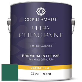 COLOR SMART CS 758 ULTRA CEILING PAINT ультраматовая краска цвет NCS S 5040-B90G 