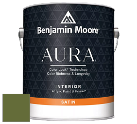 Benjamin Moore Aura 526 Waterborne Interior Satin Finish покрытие цвет NCS S 4550-G40Y 