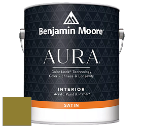 Benjamin Moore Aura 526 Waterborne Interior Satin Finish покрытие цвет NCS S 3560-G70Y 