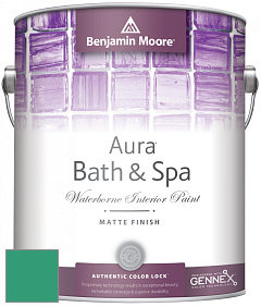 Benjamin Moore Aura 532 Bath & Spa Waterborne Interior Paint Matte Finish краска цвет 2043-30 Kelp Forest Green
