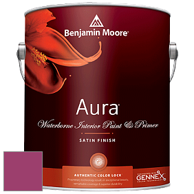 Benjamin Moore Aura 526 Waterborne Interior Satin Finish покрытие цвет 2077-20 Gypsy Pink