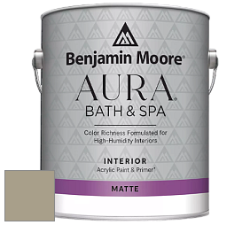 Benjamin Moore Aura 532 Bath & Spa Waterborne Interior Paint Matte Finish краска цвет AF-395 