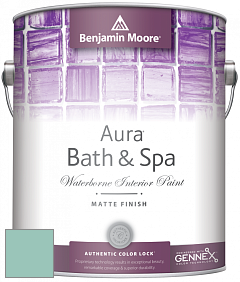 Benjamin Moore Aura 532 Bath & Spa Waterborne Interior Paint Matte Finish краска цвет 2040-50 Hazy Blue