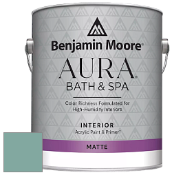 Benjamin Moore Aura 532 Bath & Spa Waterborne Interior Paint Matte Finish краска цвет NCS S 3020-B70G 