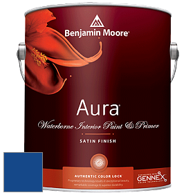 Benjamin Moore Aura 526 Waterborne Interior Satin Finish покрытие цвет RAL 5005 