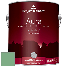 Benjamin Moore Aura 631 Waterborne Exterior Satin Finish краска цвет 2035-40 Stokes Forest Green
