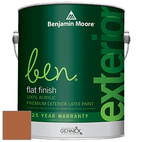 Benjamin Moore Ben 541 Waterborne Exterior Flat Finish краска цвет 2166-10 Gold Rush