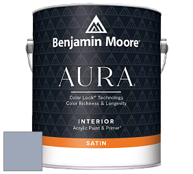Benjamin Moore Aura 526 Waterborne Interior Satin Finish покрытие цвет 1439 Yukon Sky