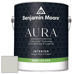 Benjamin Moore Aura 528 Waterborne Interior Semi-gloss Finish краска цвет 2137-60 Gray Owl