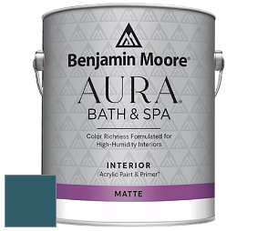 Benjamin Moore Aura 532 Bath & Spa Waterborne Interior Paint Matte Finish краска цвет NCS S 6030-B10G 