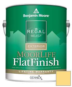 Краска Regal Select Exterior Paint-MoorLife Flat Finish (W105) цвет 326 Good Morning Sunshine