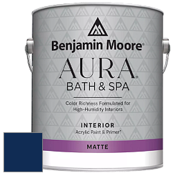 Benjamin Moore Aura 532 Bath & Spa Waterborne Interior Paint Matte Finish краска цвет RAL 5026 