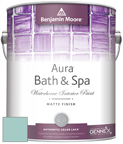 Benjamin Moore Aura 532 Bath & Spa Waterborne Interior Paint Matte Finish краска цвет 2050-50 Waterfall