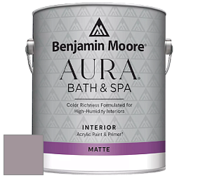 Benjamin Moore Aura 532 Bath & Spa Waterborne Interior Paint Matte Finish краска цвет 1447 Amethyst Sky