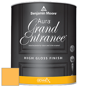 Benjamin Moore Aura 148 Grand Entrance High Gloss эмаль цвет 314 Imperial Yellow