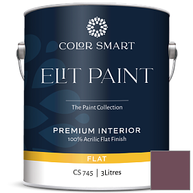 Краска COLOR SMART CS 745 ELIT PAINT глубокоматовая моющаяся краска цвет 1365 BordÃ©aux Red
