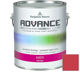 Краска Benjamin Moore 792. Advance Interior Paint-Satin эмаль цвет 2002-20 Bull's Eye Red