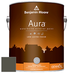 Benjamin Moore Aura 634 Waterborne Exterior Low Lustre Finish краска цвет 2140-10 Fatigue Green