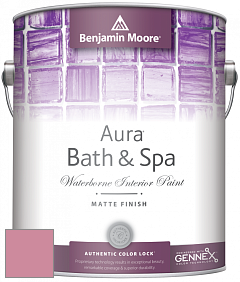 Benjamin Moore Aura 532 Bath & Spa Waterborne Interior Paint Matte Finish краска цвет 2081-40 Pink Blossom
