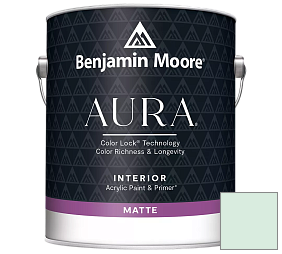 Краска Benjamin Moore Aura Interior Paint - Matte (522) цвет 582 Cool Mint