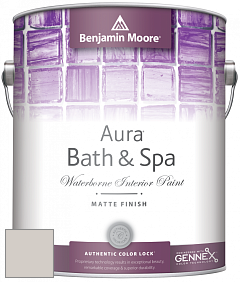 Benjamin Moore Aura 532 Bath & Spa Waterborne Interior Paint Matte Finish краска цвет 2111-60 Barren Plain