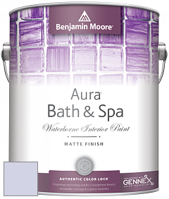 Benjamin Moore Aura 532 Bath & Spa Waterborne Interior Paint Matte Finish краска цвет 2069-60 Lavender Ice