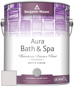 Benjamin Moore Aura 532 Bath & Spa Waterborne Interior Paint Matte Finish краска цвет 1387 Rock Harbor Violet