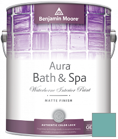 Краска Benjamin Moore Aura Bath & Spa Interior Paint Matte Finish (532) цвет 2049-40 Peacock Blue
