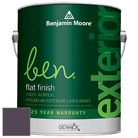 Benjamin Moore Ben 541 Waterborne Exterior Flat Finish краска цвет 2072-20 Black Raspberry