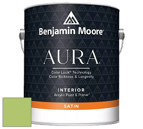 Benjamin Moore Aura 526 Waterborne Interior Satin Finish покрытие цвет NCS S 1050-G40Y 