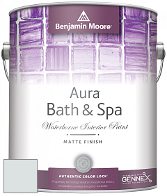 Benjamin Moore Aura 532 Bath & Spa Waterborne Interior Paint Matte Finish краска цвет 2127-70 Cascade White