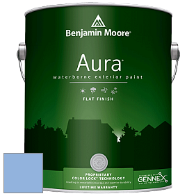 Benjamin Moore Aura 629 Waterborne Exterior Flat Finish краска цвет 2067-50 Summer Blue