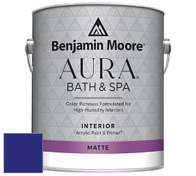 Benjamin Moore Aura 532 Bath & Spa Waterborne Interior Paint Matte Finish краска цвет RAL 5002 