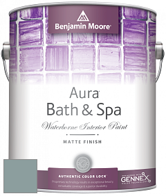 Benjamin Moore Aura 532 Bath & Spa Waterborne Interior Paint Matte Finish краска цвет 2123-30 Sea Star