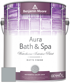 Benjamin Moore Aura 532 Bath & Spa Waterborne Interior Paint Matte Finish краска цвет 2134-50 Gull Wing Gray