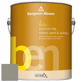 Benjamin Moore Ben W625 Premium Interior Latex Flat краска цвет 2140-40 Storm Cloud Gray