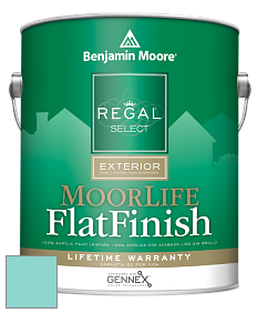 Benjamin Moore W105 Regal Select Exterior Paint-MoorLife Flat Finish краска цвет 661 Caribbean Cool