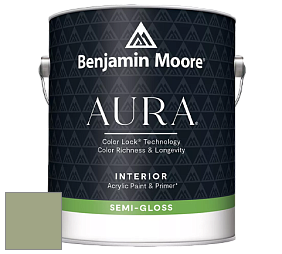 Benjamin Moore Aura 528 Waterborne Interior Semi-gloss Finish краска цвет NCS S 3020-G40Y 