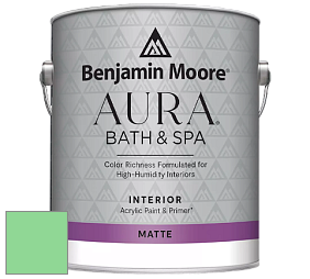 Benjamin Moore Aura 532 Bath & Spa Waterborne Interior Paint Matte Finish краска цвет NCS S 0550-G10Y 